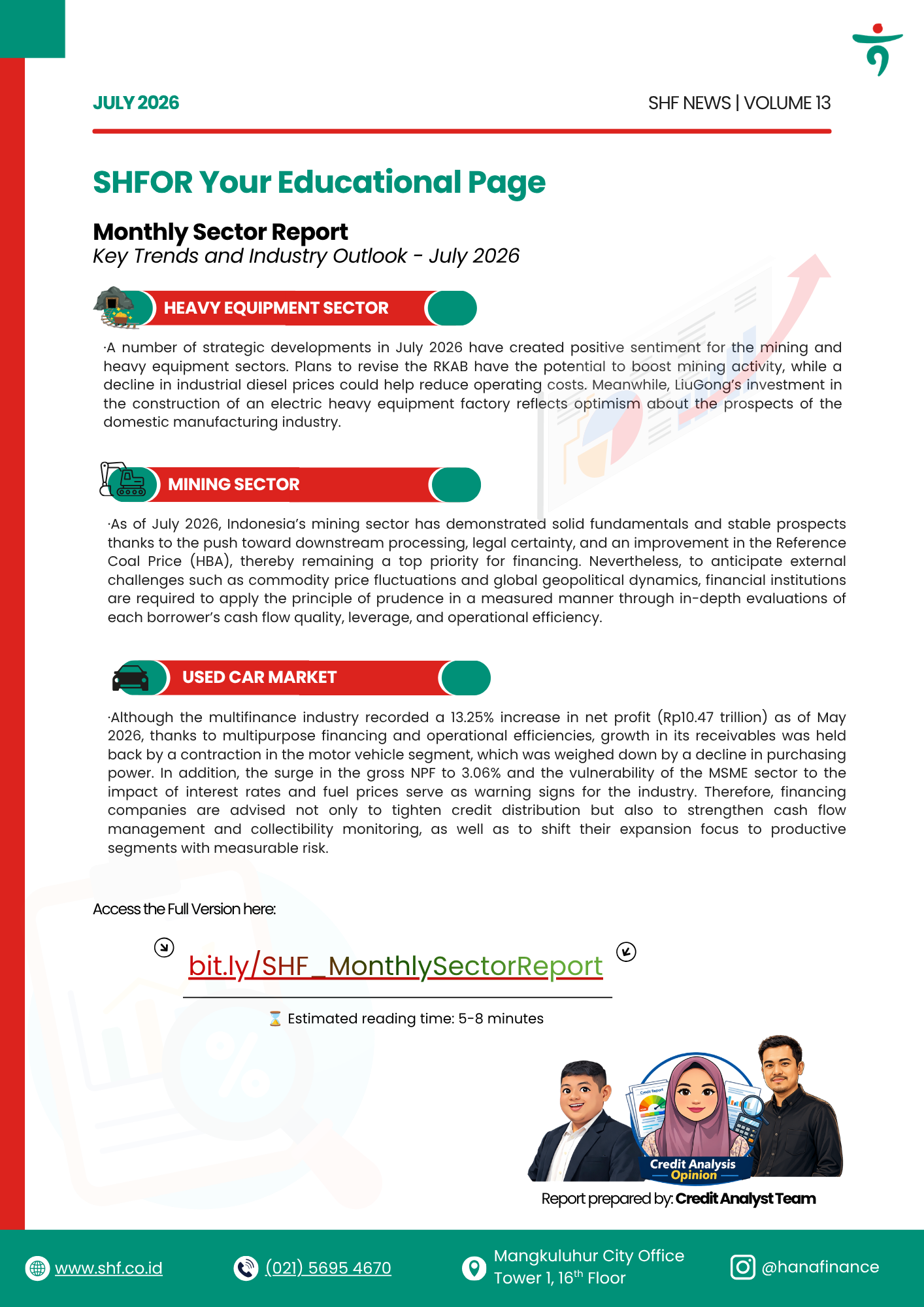 MONTHLY SECTOR REPORT MONTHLY SECTOR REPORT